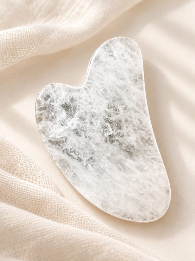 natural white quarter gua sha
